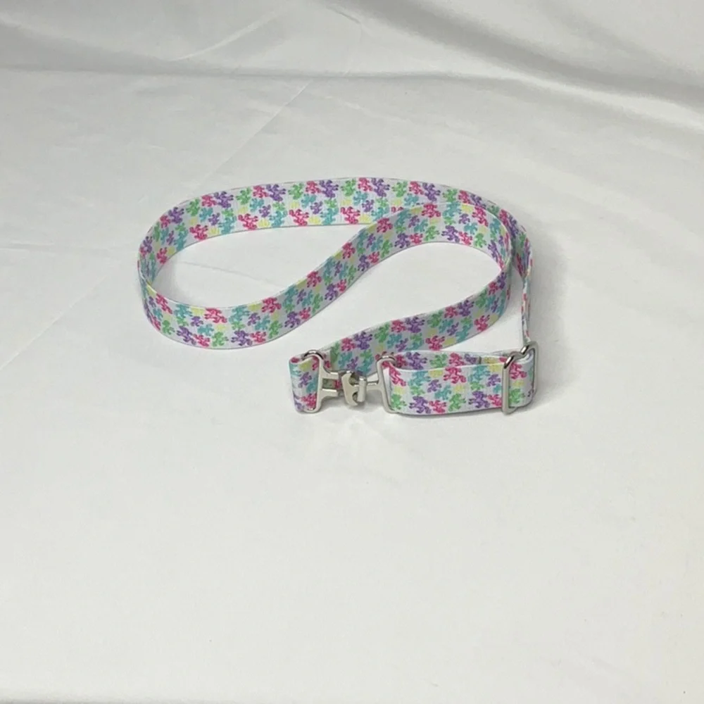 Pony Patterned Belt Adjustable Pink Lavender Aqua Yellow